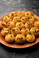 Sev puri - Indian snack and a type of chaat. Popular in Mumbai/pune from Maharashtra. it's a roadside food also served as a starter in restaurants