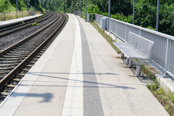 A bench on the platform