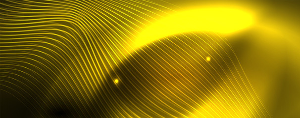 Fototapeta premium Shiny neon lines techno magic futuristic background, magic energy space light concept, abstract background wallpaper design