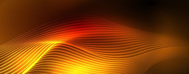 Shiny neon lines techno magic futuristic background, magic energy space light concept, abstract background wallpaper design