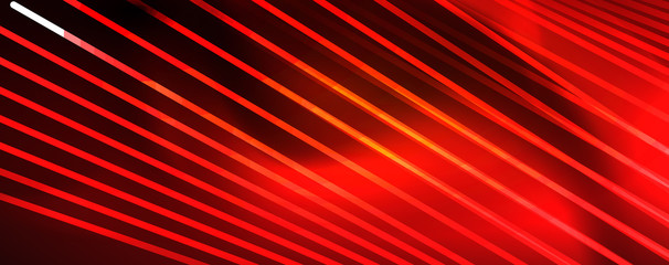 Shiny color neon light with lines, abstract wallpaper, shiny motion, magic space light. Techno abstract background