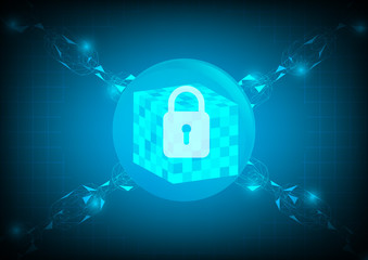 Blockchain technology concept vector.