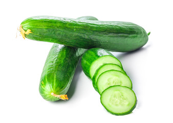 Cucumber isolated on white background