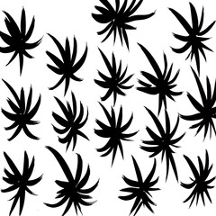 Brush grunge pattern. White and black vector.