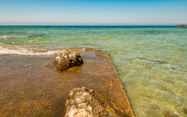 Croatia, Umag beach in summer time 