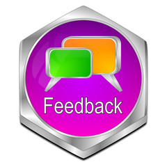 Feedback Button - 3D illustration