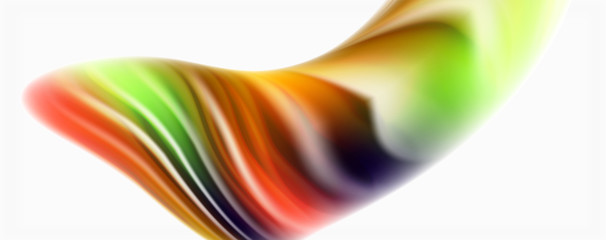 Color flowing waves, liquid conceptual abstract background