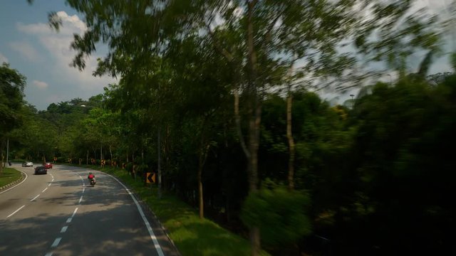 day time kuala lumpur city traffic street road trip pov panorama 4k malaysia