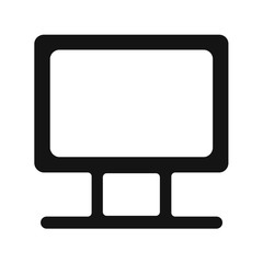 Computer monitor icon. Flat PC symbol. Vector illustration