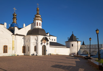 Fototapeta na wymiar Pokrovsky Winter Cathedral. Tobolsk Kremlin. Tobolsk. Russia