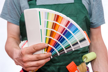 Craftsman showing colorful swatch isolated on white