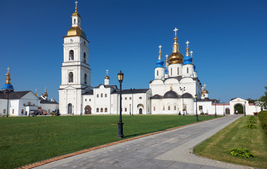 St Sophia-Assumption Cathedral with the belfry. Tobolsk Kremlin. Tobolsk. Tyumen Oblast. Russia