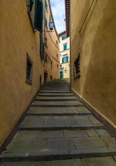 Cortona (Italy) - The awesome historical center of the medieval and renaissance city on the hill, Tuscany region, province of Arezzo, during the spring