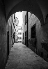 Cortona (Italy) - The awesome historical center of the medieval and renaissance city on the hill, Tuscany region, province of Arezzo, during the spring