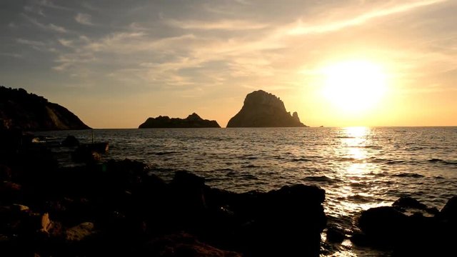 Sunset in Es Vedra from the Ibiza hort bay