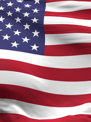 Obraz premium Waving flag of the United States of America