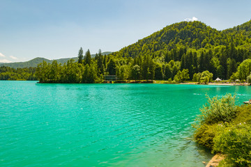 gorgeous Lake Bled in Slovenia at summer time June