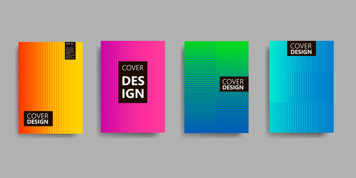 Minimal colorful covers design. Geometric halftone  patterns. Vector illustration Eps 10