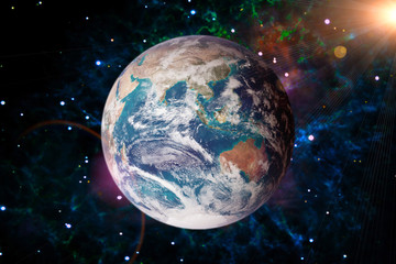 Fototapeta na wymiar High quality Earth image. The elements of this image furnished by NASA.