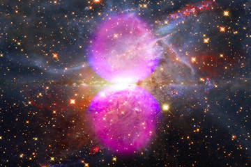 Beautiful galaxy. Nebulae and stars. The elements of this image furnished by NASA.