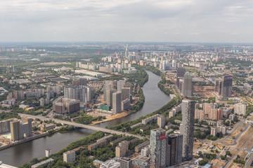 Fototapeta na wymiar Moscow city observation deck ninth second floor tower