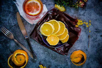 oranges, healthy food, breakfast