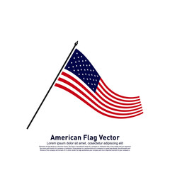 American Flag Vector illustration Design Template. Icon Symbol