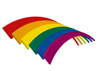 The LGBT gay pride flag is a symbol of lesbian, gay, bisexual, transgender (LGBT) pride and social movements. This graphic is available as stripes, bands, 3D bands, and on a plain or sky background