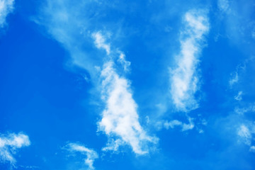 Fototapeta na wymiar The white clouds in the sky background