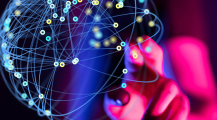 internet security and data protection concept.