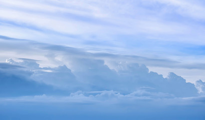 Obraz na płótnie Canvas The white clouds in the sky background