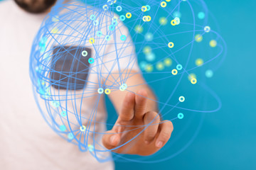 Digital Network and data concept