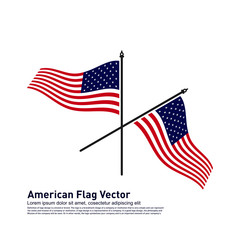 American Flag Vector illustration Design Template. Icon Symbol