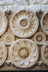 Arrière plan sculpture motif floral