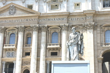 Saint Peter's Basilica in St. Peter's Square, Vatican City. Vatican Museum, Rome, Italy.