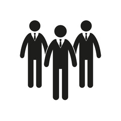 Icon of businessmen, office workers, employees. Simple vector illustration