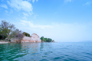 Kastel coast in Dalmatia,Croatia. Famous tourist destination. Old town near on the Adriatic...