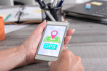 Gps concept on a smartphone