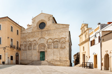 Fototapeta na wymiar Termoli Cathedral in romanesque style