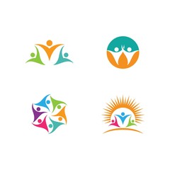 Obraz premium community care Logo template