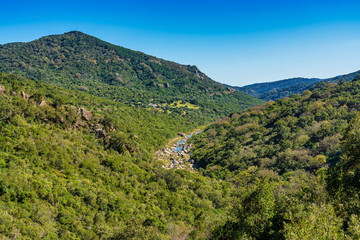 View across the Jimena de la Frontera countryside, Andalusia, Spain