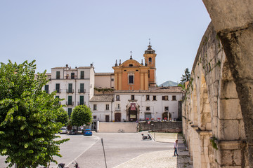 Fototapeta na wymiar Piazza Giuseppe Garibaldi is the largest square in the city of Sulmona, Abruzzo