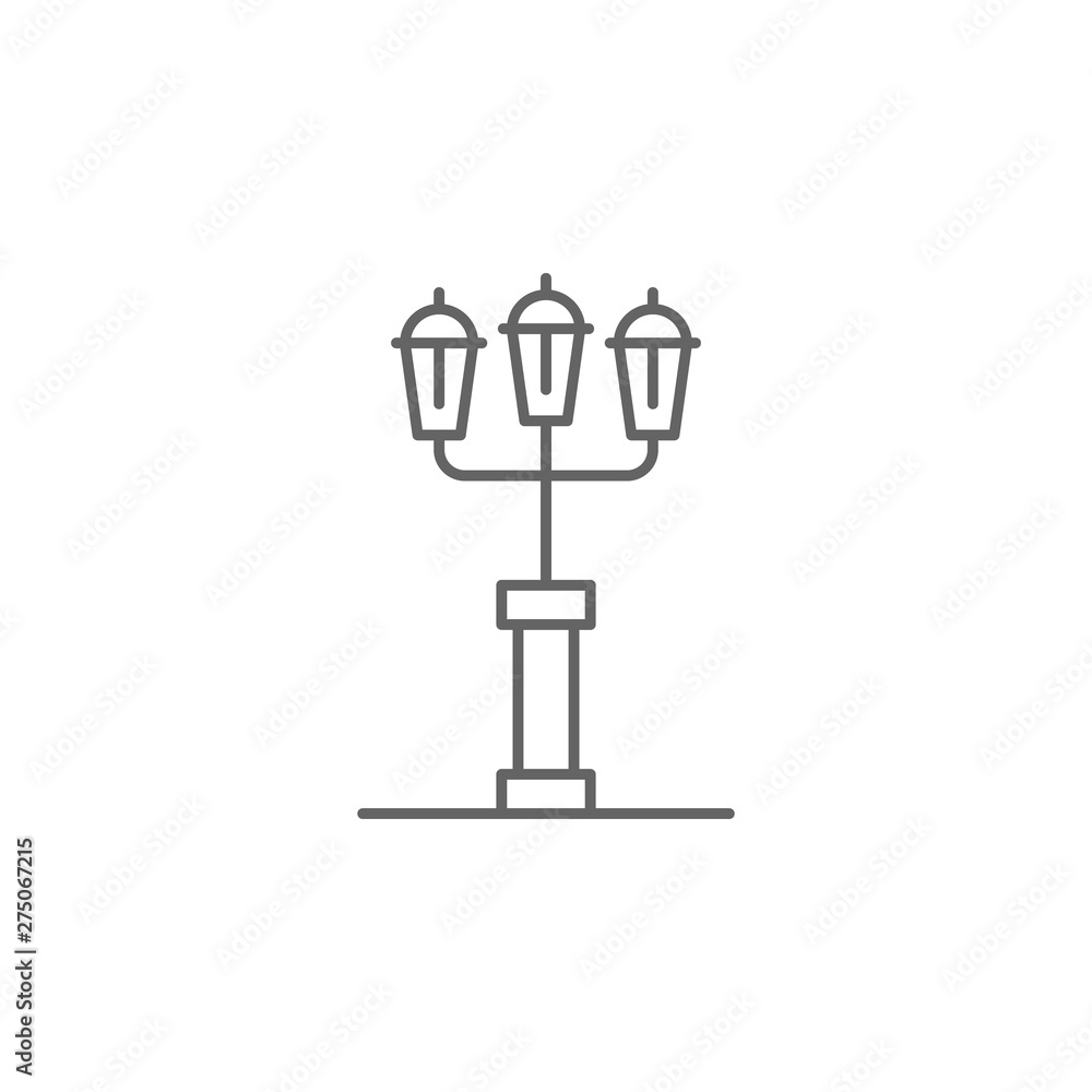 Poster light, pole icon. element of paris icon. thin line icon for website design and development, app deve