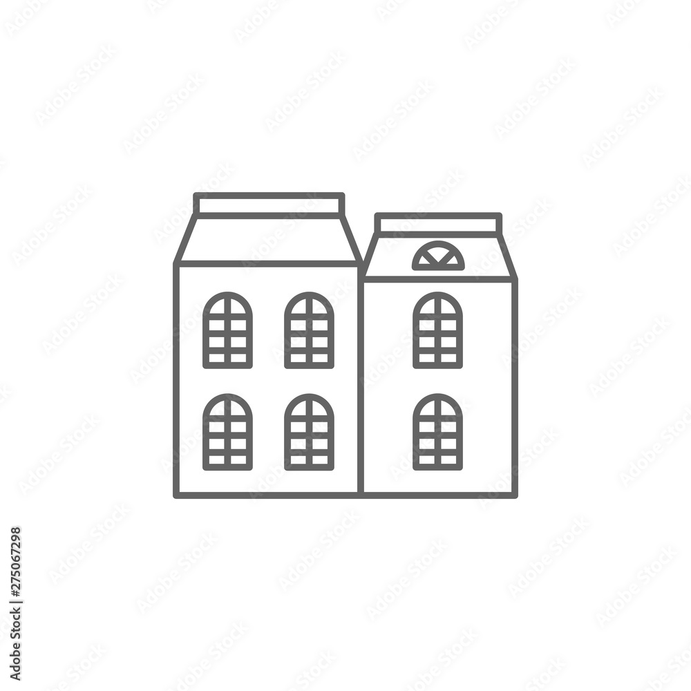 Poster architecture, building icon. element of paris icon. thin line icon for website design and developmen