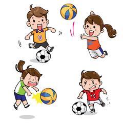 kids playing soccer