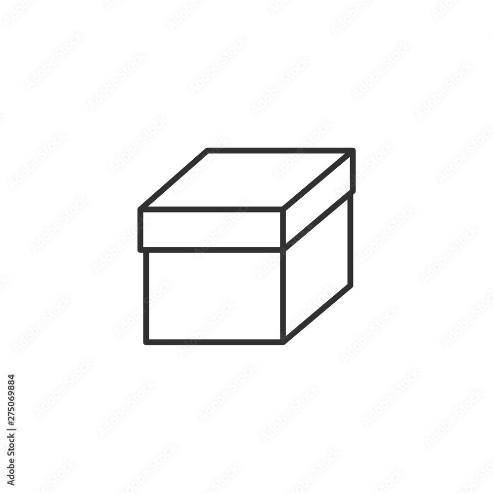 Leinwandbilder Box icon template black color editable. Box symbol style vector sign isolated on white background. Simple logo vector illustration for graphic and web design.