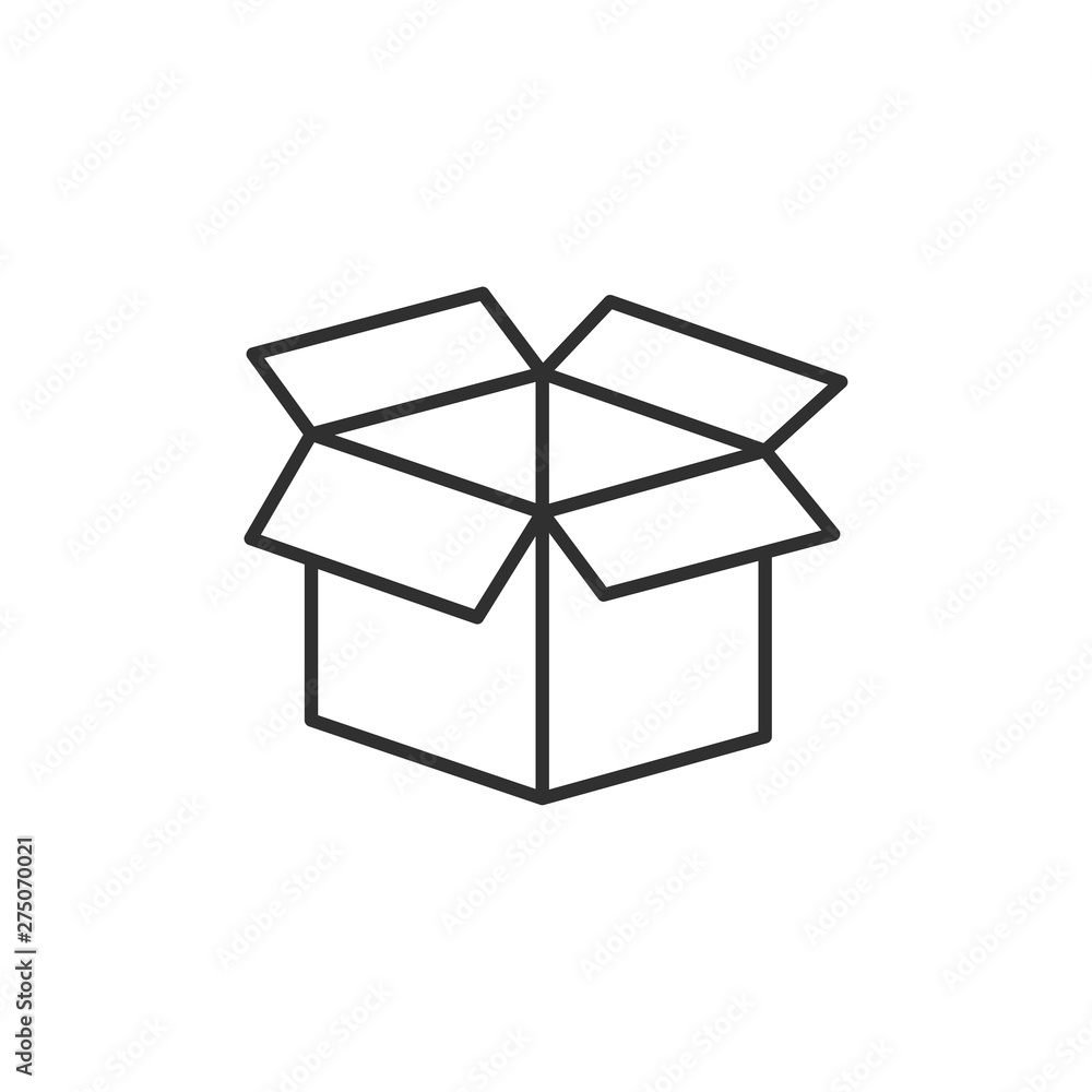 Leinwandbilder box icon template black color editable. box symbol style vector sign isolated on white background. s
