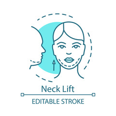 Neck lift concept icon