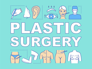 Plastic surgery word concepts banner