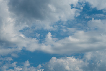 Storm clouds in the blue sky. Natural background